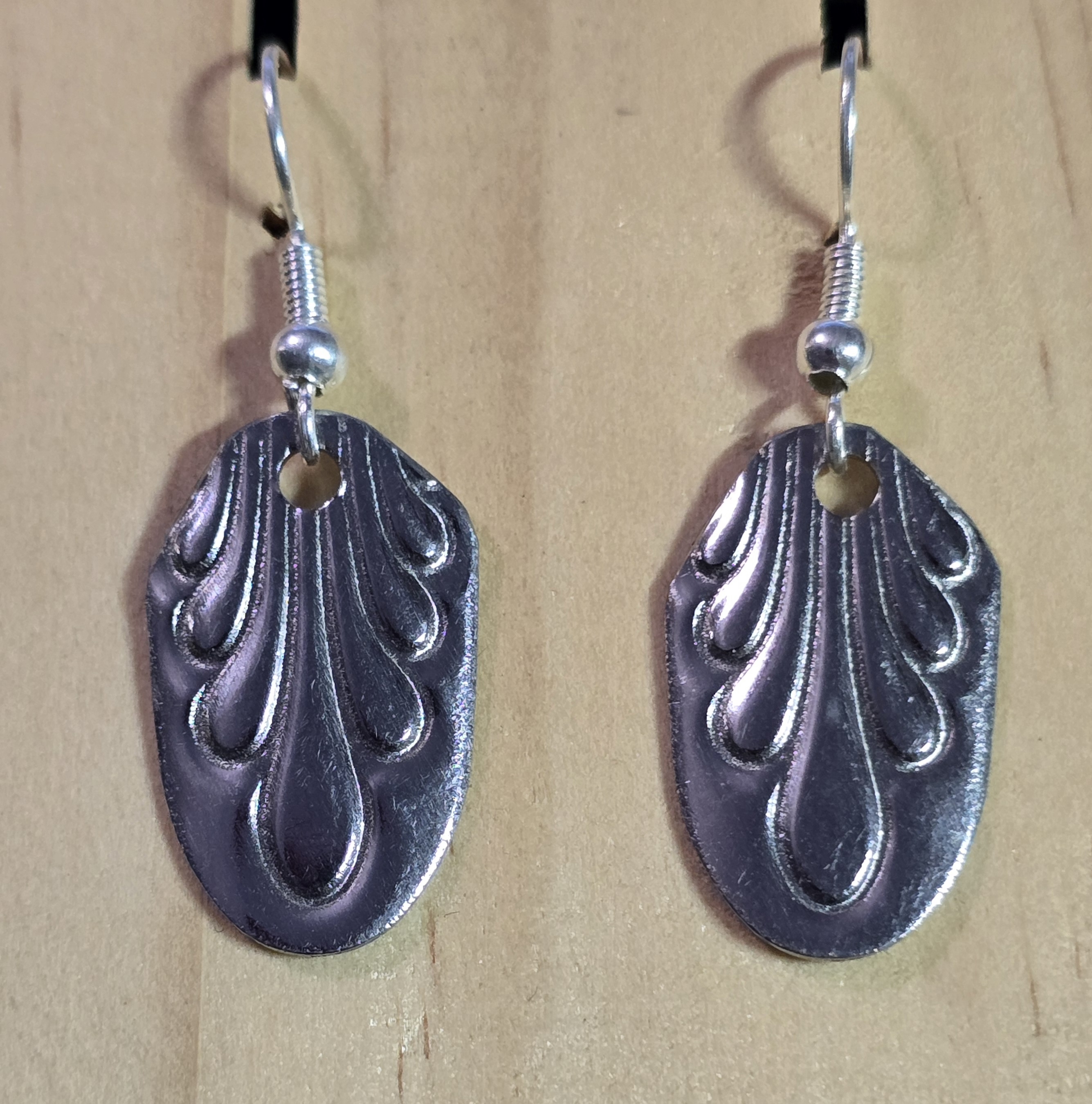 Ferns Dance Silverware Earrings