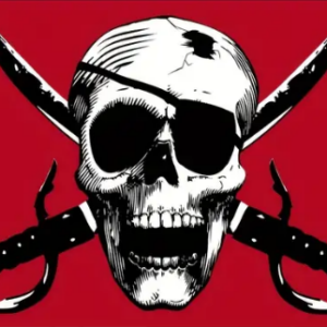 Crimson Pirate Flag