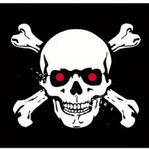 Red Eye Skull Flag