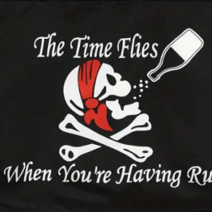 Time Flies Pirate Flag