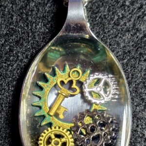 Steampunk Gears Spoon Necklace