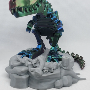 T-Rex Skeleton - Articulated Flexi 3D Print - with bone