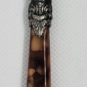 Tortoise Shell Silverplate Embellished Pendant