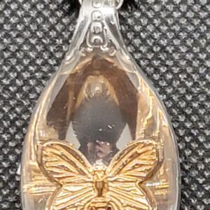 Butterfly Silverplate Spoon Bowl Pendant