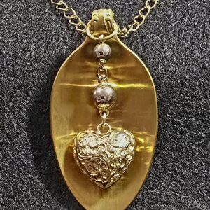 Golden Heart Spoon Necklace