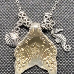 Mermaid Tail in Aged Silverplate