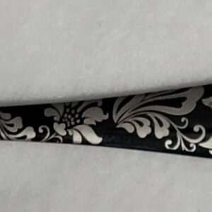 Floral Black Stainless Steel Pattern