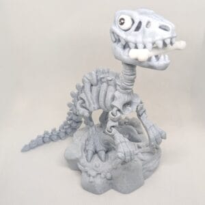 Raptor Skeleton - Articulated Flexi 3D Print - with bone