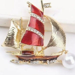 Pirate Ship Brooch