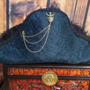 Green & Black Lace Pirate Hat