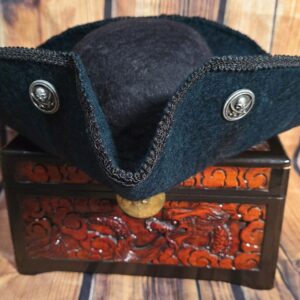 Green & Black Two Tone Pirate Hat