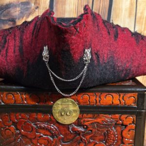 Crimson & Black Wolves Pirate Hat