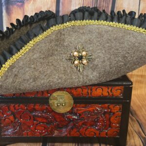 Faun with Black & Gold Pirate Hat